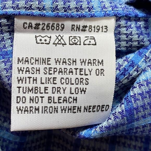 Robert Graham Mens Cotton Blue Plaid Long Sleeve Lightweight Casual Shirt- Sz-L - Picture 10 of 15